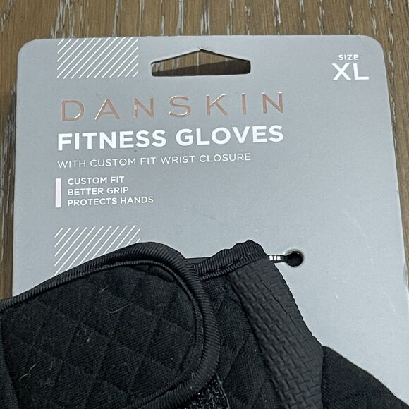 Danskin Fitness Glove Women Extra Large XL Black Half Finger Quilted Gym Workout - Picture 4 of 5